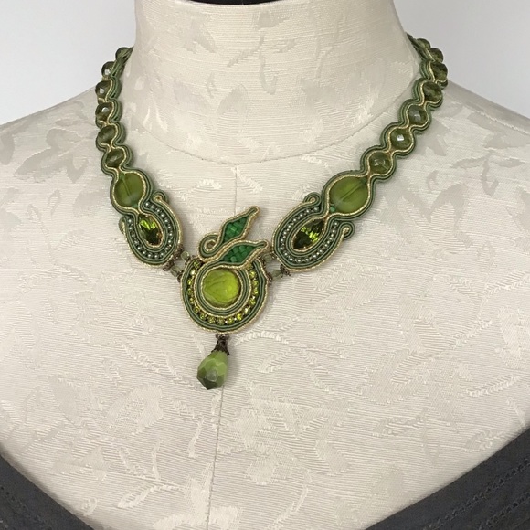 Dori Csengeri Necklace-Green - Picture 1 of 8